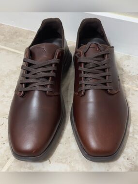 Wolf and Shepherd Crossover Derby Men’s Shoes In Maple|Brown Color (Size 10).